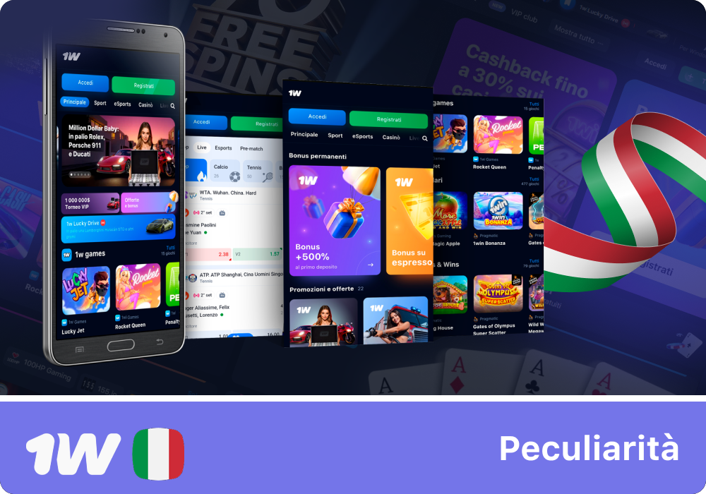 Caratteristiche che distinguono l’app 1w