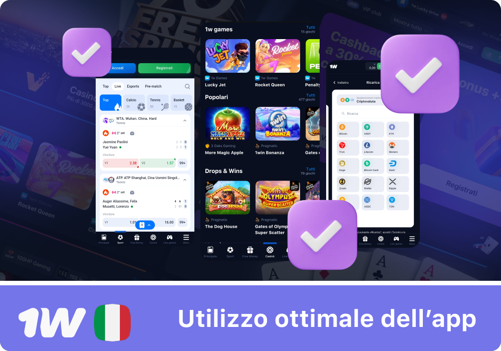 Come ottenere il massimo dall’app 1w
