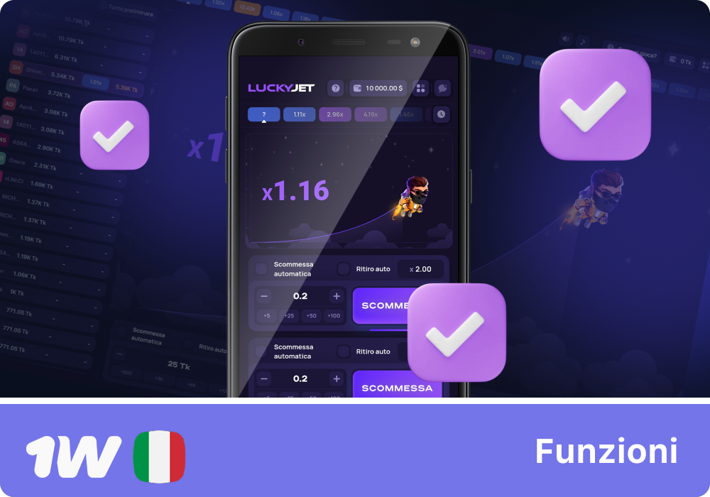Scopri le opzioni avanzate di gioco su Lucky Jet 1w