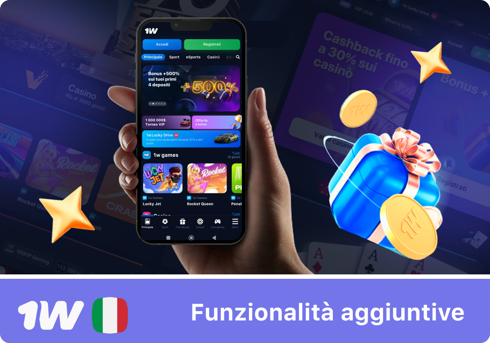 Programma VIP, cashback e tornei 1w