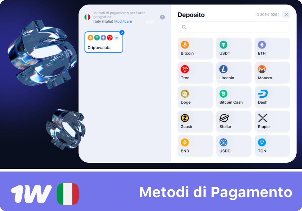 Depositi e prelievi su 1w Italia