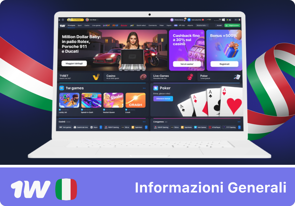 Dati ufficiali e licenza di 1w Italia