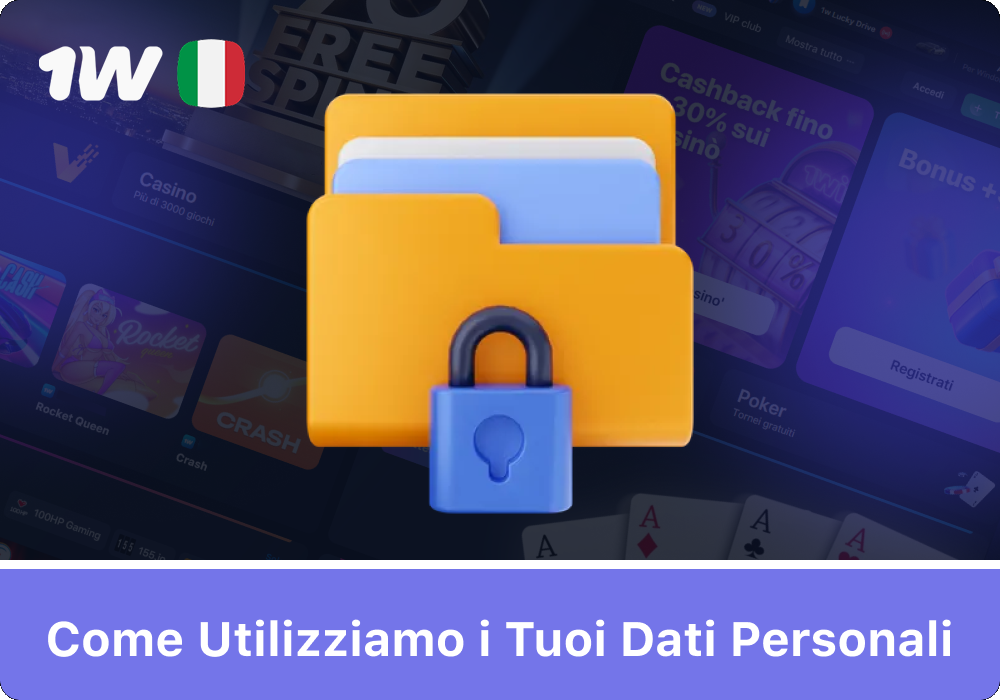 Modalità di utilizzo dei dati personali su 1w