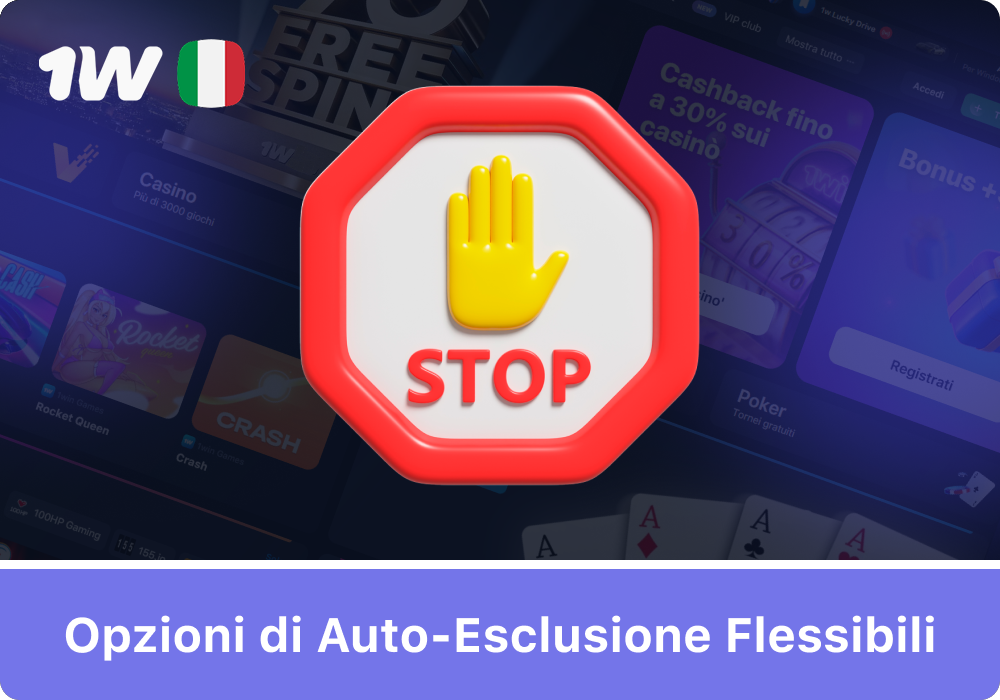 Auto-esclusione su 1w: pausa volontaria dal gioco