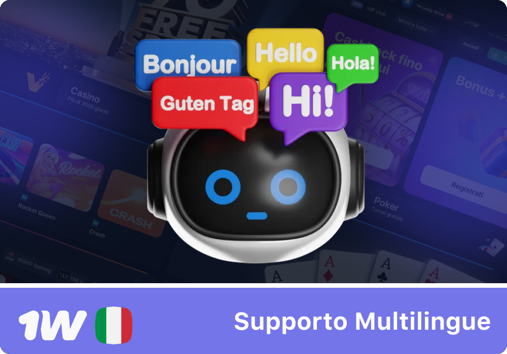 Assistenza multilingue per comunicazione efficace su 1w